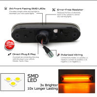 2pcs Lámparas De Marca Lateral Para Mazda Miata MX-5 1990-2005 Señal De Girado Luz De Conducción Luz De Parada OEM Lámparas Laterales 12V ABS LED - details 2