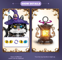 Bloques De Construcción Creativos MOC Magic Cat 1128PCS School of Wizardry Cartoon Animal Para Niños Y Adultos Juguete De Artesanía Para Regalo - details 2