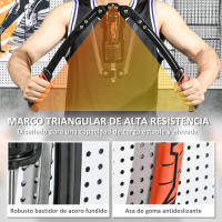 SPORTNOW Extensor de Pecho Músculo Extensor Ajustable Ejercitador Tensores Musculación con Resistencia Ajustable 10-200 kg para Entrenamiento en Casa Oficina Viaje Negro - details 5