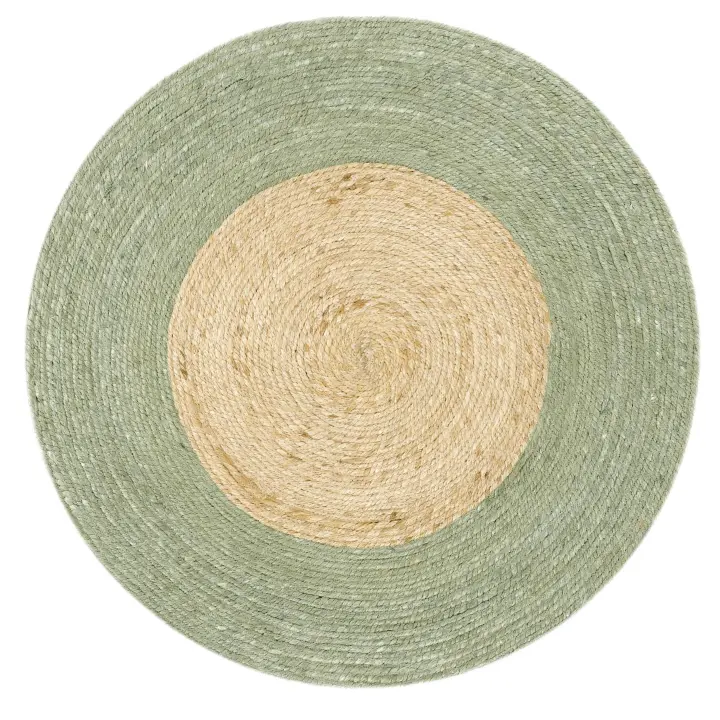 Alfombra Vintage Bicolor Green Ø200CM - PARENTESI QUADRA: Estilo vintage y durabilidad excepcional para tu hogar - 1
