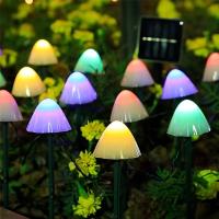 Luces Solares LED De Hongos Para Jardín Impermeables Decorativas Para Patio Navidad Y Fiesta Luces De Calle Exterior - details 2