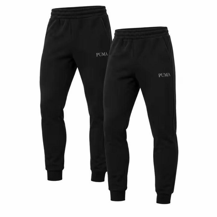 Pack de 2 pantalones deportivos Puma, unisex, color negro - 1