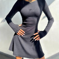 Vestido Elegante Y Moderno Para Mujer 2024 Primavera Verano Estilo Europeo Sencillo De Color Solido Con Tirantes Atrás Y Cintura Ajustada Largo Rodilla - details 0