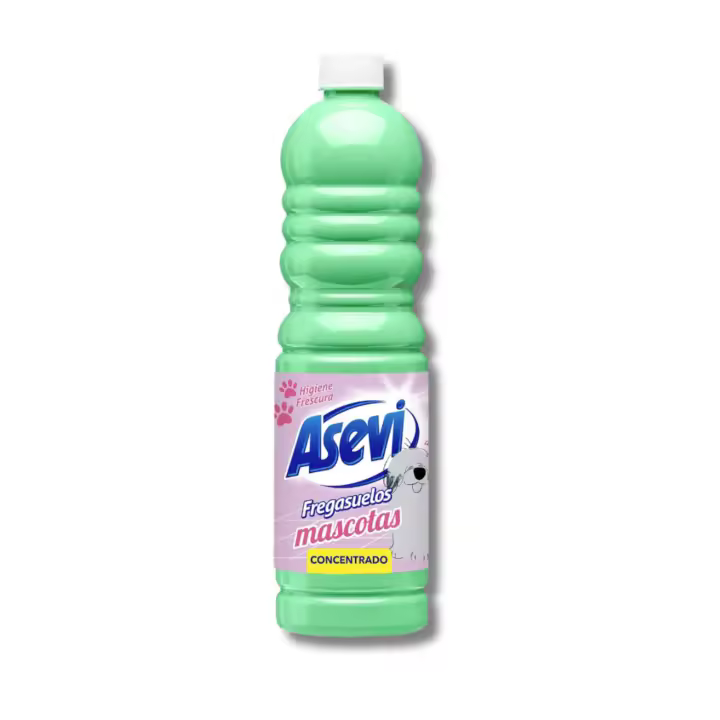 Asevi  - Fregasuelos Especial Fregasuelos  Mascotas - 1 litro - Concentrado, Perfumado y Anti-Olor - 1