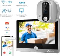 NIVIAN Mirilla Digital WiFi - Cámara vídeo Full HD con Batería y Timbre, Audio Bidireccional, Detección PIR y Visión Nocturna | App y Control por Smartphone - details 0