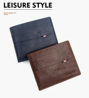 Cartera De Cuero PU De Alta Calidad Para Hombre Slim Con Cremallera Corta Portatarjetas Y Portafotos Monedero Simple Color Negro Café Marrón Azul - details 8