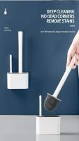 Cepillo De Baño Colgante Para Limpieza Del Inodoro Con Mango Largo Y Soporte De Silicona a Prueba De Agua Y Secado Rápido Cerdas Suaves Accesorios De Baño - details 10