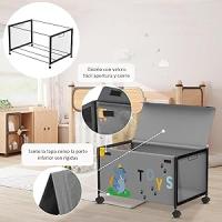 T-Lovendo - Caja de Juguetes para Niños - Baúl de Almacenamiento con Ruedas - Cajón de Juguetes con Tapa - 70L - details 3