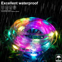 Luces LED Bluetooth De Hilo Para Fiesta Y Bodas Decoración De Navidad DIY Color RGBIC Tira De Luces USB Impermeable 15M/10M/5M/2M - details 8