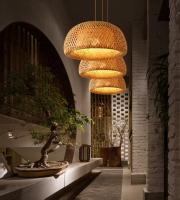 Lámpara Colgante De Bambú Tejida a Mano Estilo Chino Para Decoración De Hogar Y Restaurante Fuente De Luz AC85-260V - details 8