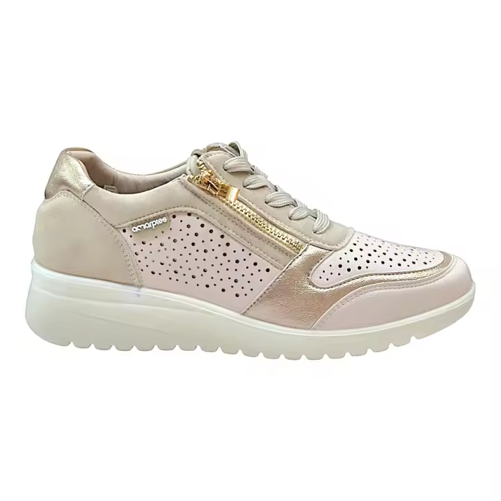 Shoes Zapatillas marca Amarpies para mujer en color beige - 1