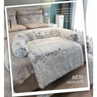 Cojín grande para sofá para perros, cama extraíble para perros, colchón para perros con fondo antideslizante, cómodo colchón para perros adecuado para sofá, cama, suelo-gris degradado-S (90 x 85 x 16 cm) - details 2