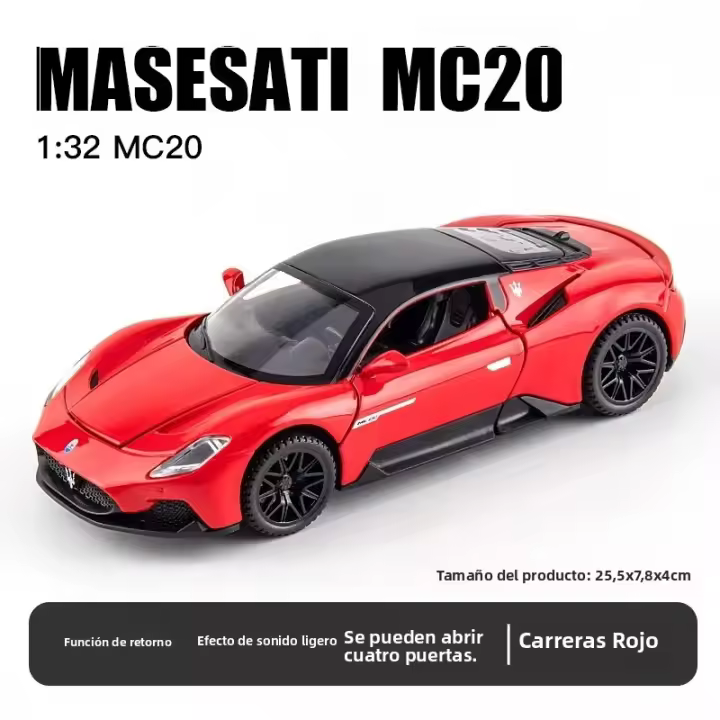 Modelo De Coche MC20 En Escala 1:32 Con Luces LED Y Efectos De Sonido Juguete De Carreras Coleccionable Para Niños Y Adultos Regalo Perfecto Para Amantes De Los Coches - 1