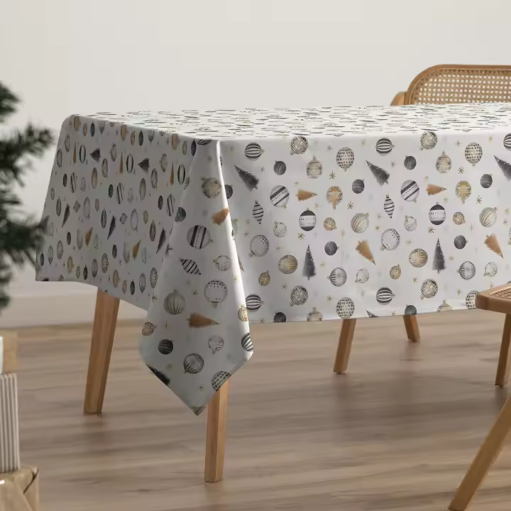 Gamusi Mantel navidad antimanchas algodón estampado impermeable tacto tela BELIA - 1