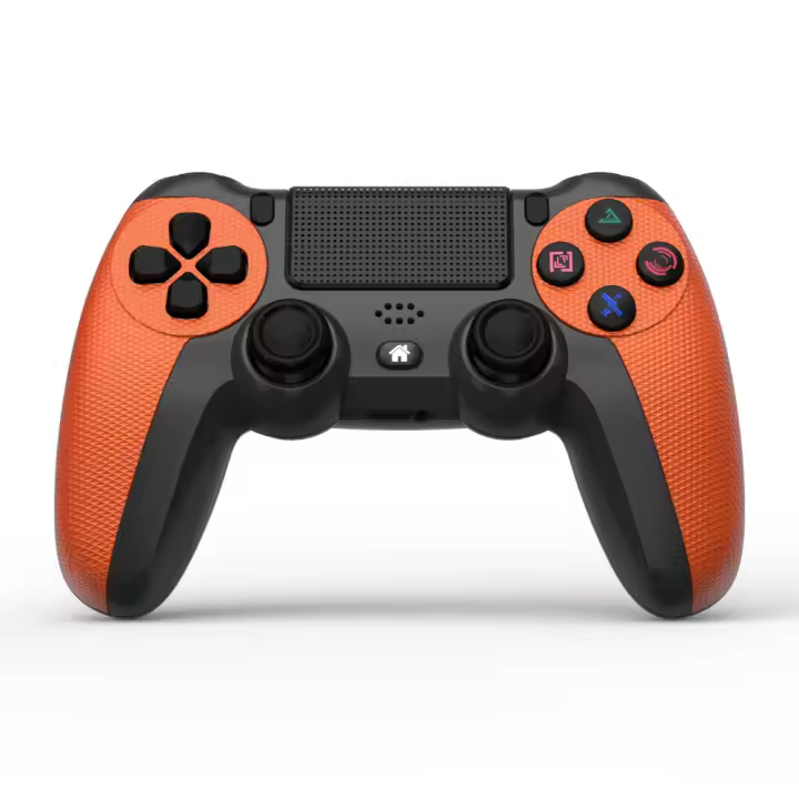 NK Mando para PS4 / PS3 / PC / Móvil Inalámbrico - Wireless Controller con Dualshock, Función Detección 6 ejes, Luz LED, Panel Táctil, Entrada para Auriculares, Cable de Carga incluido - Negro - 1