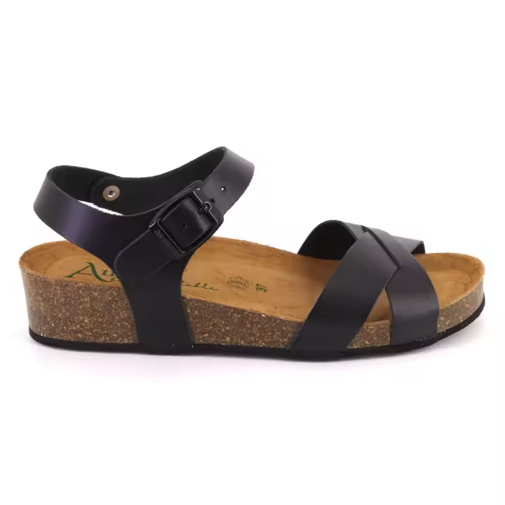 AUTENTI 7656 Sandalias de mujer negro PIEL 524 - 1