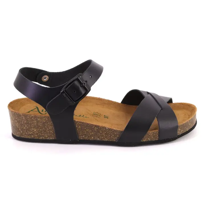 AUTENTI 7656 Sandalias de mujer negro PIEL 524 - 1