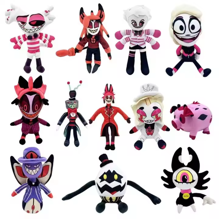 Muñeca De Peluche Hazbins Hotel Alastor Dibujito Animado Muñeco Suave Decoración Para El Hogar Regalo De Cumpleaños Para Niño - 1