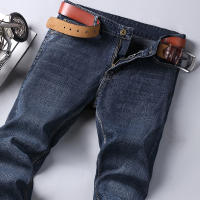 Nuevos Jeans Clásicos Para Hombre Primavera Otoño Moda Negocios Pantalones Vaqueros Rectos Estirados Azul Cómodos De Medio Cinturón - details 40