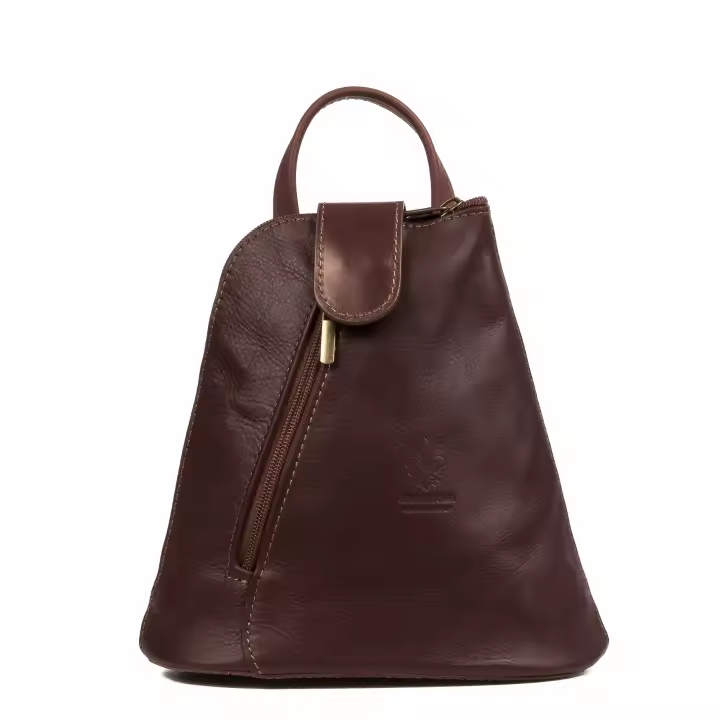 .. Carlotta Bolso mochila Mujer.Piel Auténtica Sauvage. Hecho en Italia. Cuero italiano genuino. - 1