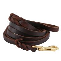 Correa De Perro De Cuero Genuino 2/3M Para Entrenamiento Y Caminar Resistente Y Suave Para Perros Medianos Y Grandes Color Marrón - details 7