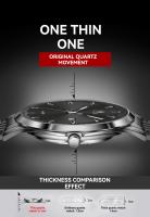 Reloj De Cuarzo Para Hombre RUIGE Acero Inoxidable Impermeable Con Calendario Y Luz Nocturna Estilo Versátil Moda B2-2 - details 1