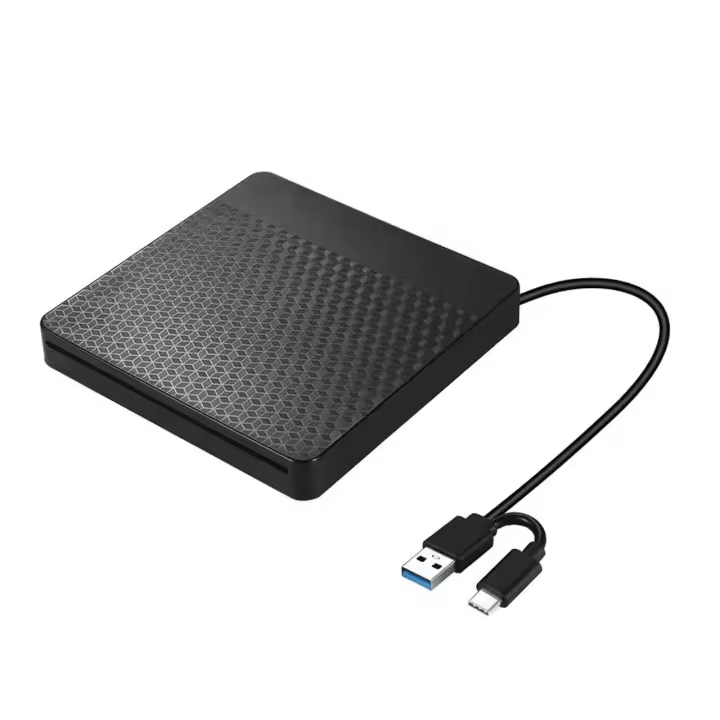 Externa CD/DVD Drive USB 3.0 Tipo-C Slot-in Lectura Y Escritura De Disco Óptico Para Laptop Y Desktop Negro - 1