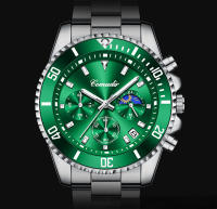 Reloj De Hombre De Lujo Con Tres Ojos Verdaderos Serie Fantasma De Agua Verde Reloj Deportivo Impermeable Con Luz Nocturna Y Cuarzo - details 1