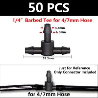 50pcs Conectores De Barba Para Riego Jardín Maceta Conexiones De Tubería 4/7mm Accesorios De Jardín De Plástico PP - details 8