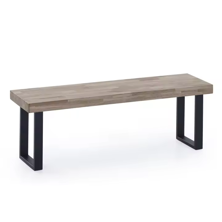 BANCO ASIENTO LOFT ROBLE HONEY / NEGRO.  ADC MUEBLECENTER  Envío Gratuito - 1