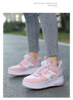 Zapatos De Patinaje Para Niños 2024 Nuevos Primavera Otoño Doble Rueda Deportivos Respirables Talla True Fit Material Superior Cuero - details 16