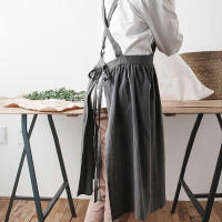 Delantal De Algodón Para Mujer Estilo Nórdico Con Cinturón Ajustable Diseños Lindos Para Cocina Y Cafetería 3 Colores - details 3
