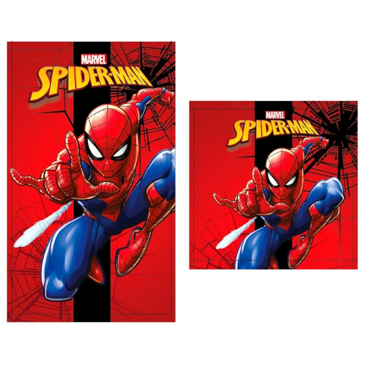 Conjunto Marvel Spiderman 2 toalhas de banho em algodão - 1