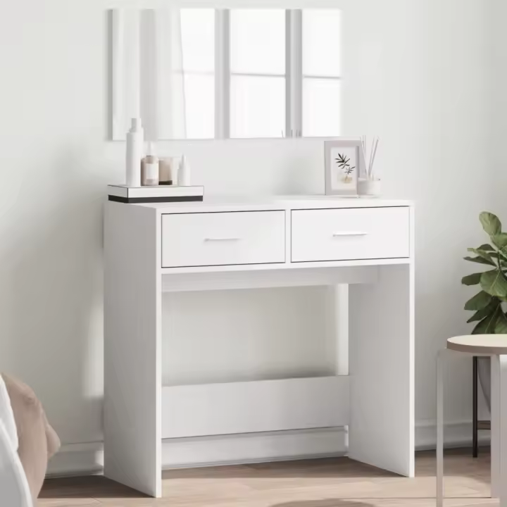 vidaXL Tocador con espejo blanco 80x39x80 cm - 1