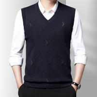 Suéter Casual Para Hombres Chaqueta De Talle Alto Caliente Otoño Invierno Moda Cómoda Transpirable Chaleco Sin Mangas Para Gimnasio - details 3