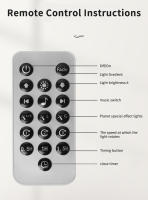 Lámpara De Proyección Galaxia Aurora Estelar Con Música Bluetooth Luz Nocturna Creativa Decoración Para Dormitorio Regalo Original - details 14