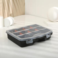 Caja De Almacenamiento Para Herramientas Portátil 19x15x4cm Organizador Multicuadrícula Resistente Al Agua Para Pequeños Objetos - details 4
