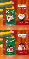 Mini Bloques De Construcción Navideñas Con SANTA CLAUS MUÑECO DE NIEVE CIervo Y Árbol Para Decoración De Navidad Juguete De Puzzle Para Niños Regalos De Xmas - details 8