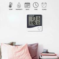 Monitor De Temperatura Y Humedad Para El Hogar Y Jardín Higrómetro Termómetro Digital De Pared Y Pie Batería AAA Incluida - details 5