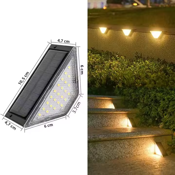 Luces Solares Para Pared 2-8PCS Luz De Escalera Impermeable Para Jardín Patio Camino Y Valla Luz LED Moderna Auto-Contenida - 1