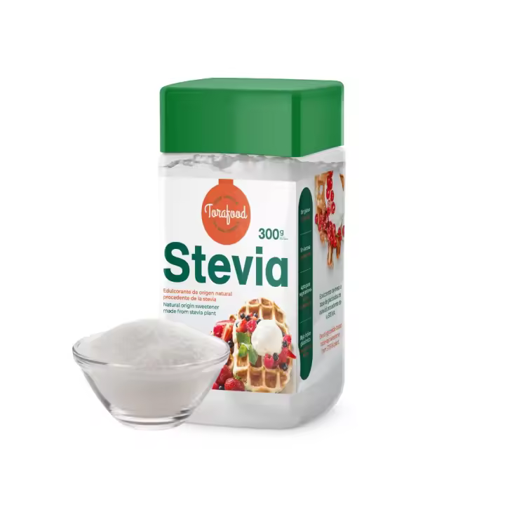 Stevia 300G | Pack de 2 Unidades | Edulcorante Natural 100% | Sin Gluten ni Lactosa | Cero calorías | Apto para Vegetarianos | Bajo índice Glucémico | TORAFOOD - 1