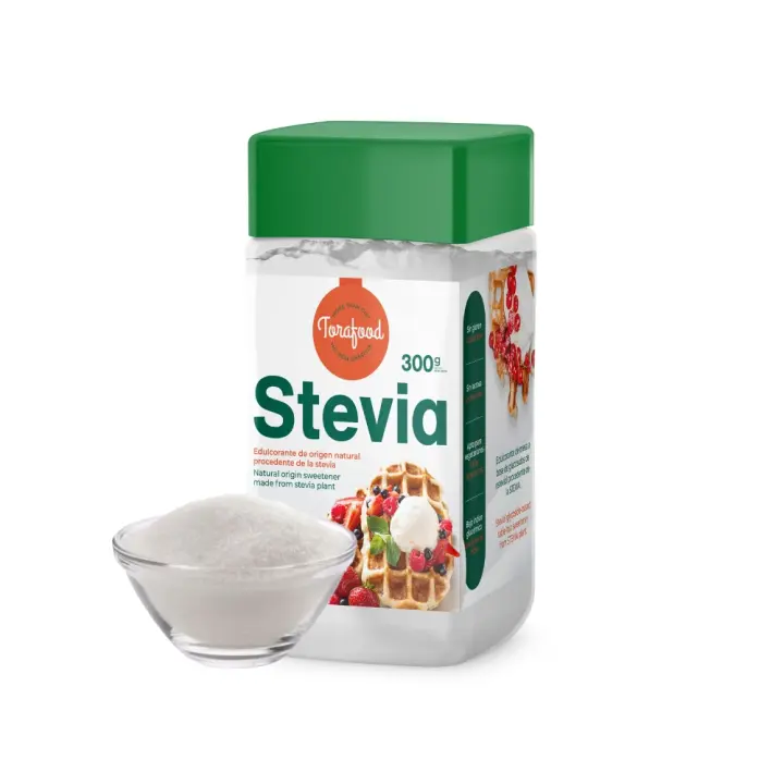 Stevia 300G | Pack de 2 Unidades | Edulcorante Natural 100% | Sin Gluten ni Lactosa | Cero calorías | Apto para Vegetarianos | Bajo índice Glucémico | TORAFOOD - 1