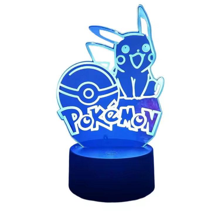 Lámpara De Noche LED Pokemon Gengar Haunter Gastly 3D Iluminación De Colores Cambiantes USB Regalo Para Niños Luz De Mesa Ilusión De Sueño - 1