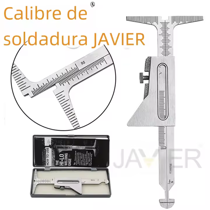 JAVIER HI.LO Medidor De Soldadura Prueba Ulnar Inspección De Soldador Both 32mm Métrico Y 37-1/2 Pulgadas - 1