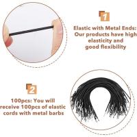 Cuerda Elástica Con Barbedos Y Terminaciones Metálicas 100Pcs Negro Banda De Extensión Con Espinillas Para Manualidades DIY - details 3