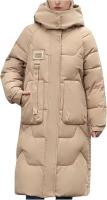 Abrigo de Algodón con capucha extrable para Mujer, Nuevo Mode de Invierno, Longitudinal Media, hasta la rodilla, Gruese, 2024 chaqueta de ropa de Mujer - details 2