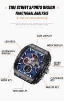 Reloj De Pulsera Digital Analógico SMAEL Para Hombre Con Pantalla Dual Cronógrafo Resistente Al Agua Y Luz LED Correa De Silicona Estilo Casual - details 4