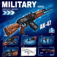 Bloques De Construcción AK47 Carabina Modelo Militar Arma Imitación Juguetes DIY Para Niños Regalos De Vacaciones - details 2