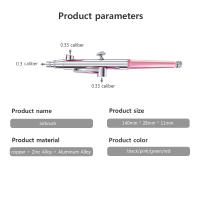 Pistola De Aerógrafo Para Uñas Con Copos Y Kit De Limpieza Repuesto Para Pintura De Uñas Herramienta De Belleza Multifuncional Metal - details 6