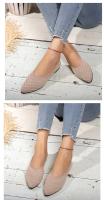 Zapatillas Planas De Puntera Punzante Para Mujer En Color Sólido Zapatos Slip on Transpirables Y Casuales Ballet Loafers - details 4